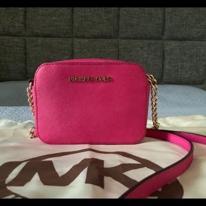 Michael Kors pink Mini Jet-Set crossbody bag